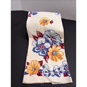 Vintage Kitchen Tea Towel Flowers Ribbons & Bows New Old Stock